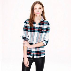 J Crew Rock Salt Plaid Shirt